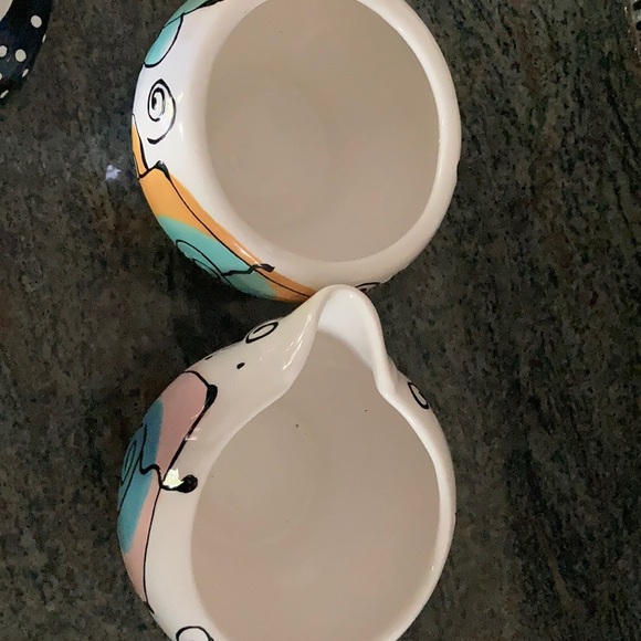 Sugar and creamer set handmade purchased at a show - Picture 2 of 6